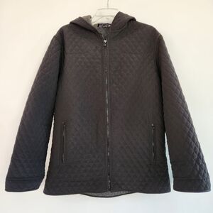 Gallery Black Quilted Hooded Jacket